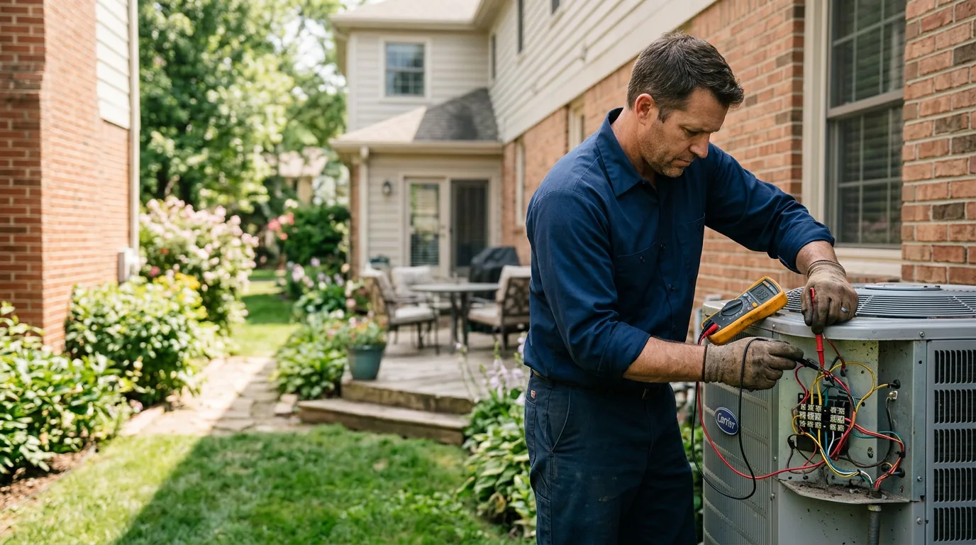 HVAC technician working near Grainfield, KS